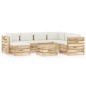 vidaXL Set Salotto da Giardino con Cuscini 8 pz Legno Impregnato Verde vidaXL Set Salotto da Giardino con Cuscini 8 pz Legno Impregnato Verde
