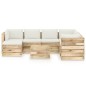vidaXL Set Salotto da Giardino con Cuscini 8 pz Legno Impregnato Verde vidaXL Set Salotto da Giardino con Cuscini 8 pz Legno Impregnato Verde