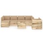 vidaXL Set Divani da Giardino con Cuscini 7 pz Legno Impregnato Verde vidaXL Set Divani da Giardino con Cuscini 7 pz Legno Impregnato Verde
