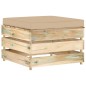 vidaXL Set Salotto da Giardino con Cuscini 12pz Legno Impregnato Verde