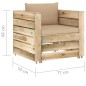 vidaXL Set Salotto da Giardino con Cuscini 12pz Legno Impregnato Verde