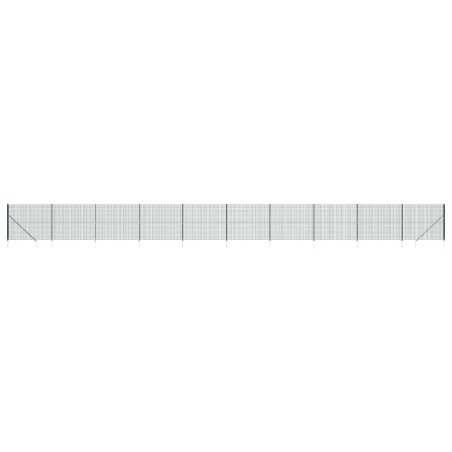 vidaXL Recinzione Metallica con Picchetti Ancoraggio Verde 1,4x25 m