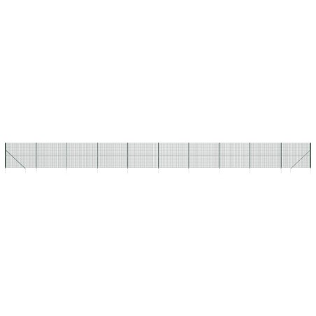 vidaXL Recinzione Metallica con Picchetti Ancoraggio Verde 1,8x25 m