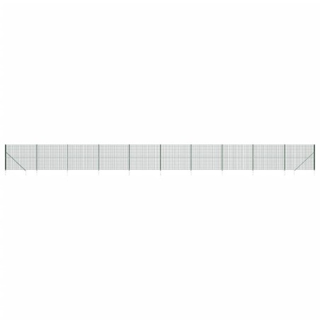 vidaXL Recinzione Metallica con Picchetti Ancoraggio Verde 2,2x25 m