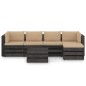 vidaXL Set Salotto da Giardino 6pz con Cuscini Legno Impregnato Grigio vidaXL Set Salotto da Giardino 6pz con Cuscini Legno Impregnato Grigio