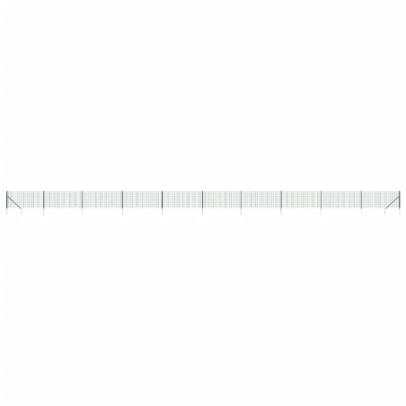 vidaXL Recinzione Metallica con Picchetti Ancoraggio Verde 0,8x25 m