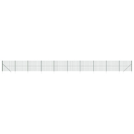 vidaXL Recinzione Metallica con Picchetti Ancoraggio Verde 1,4x25 m