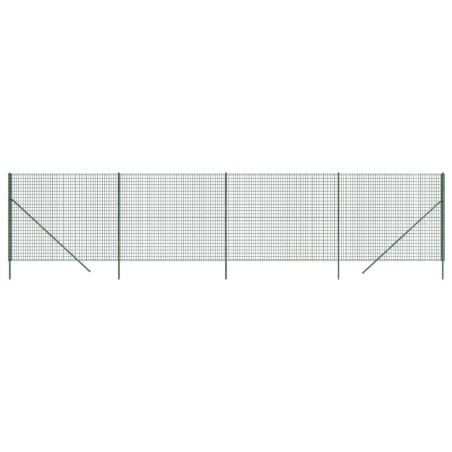 vidaXL Recinzione Metallica Verde 2,2x10 m in Acciaio Zincato