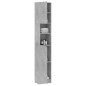 vidaXL Armadio da Bagno Grigio Cemento 32x25,5x190 cm in Truciolato