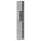 vidaXL Armadio da Bagno Grigio Cemento 32x25,5x190 cm in Truciolato