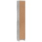 vidaXL Armadio da Bagno Grigio Cemento 32x25,5x190 cm in Truciolato