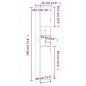 vidaXL Armadio da Bagno Grigio Cemento 32x25,5x190 cm in Truciolato