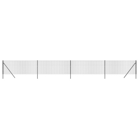 vidaXL Recinzione Metallica Antracite 0,8x10 m in Acciaio Zincato