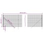vidaXL Recinzione Metallica Antracite 2,2x25 m in Acciaio Zincato vidaXL Recinzione Metallica Antracite 2,2x25 m in Acciaio Zincato