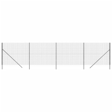 vidaXL Recinzione Metallica Antracite 1,6x10 m in Acciaio Zincato