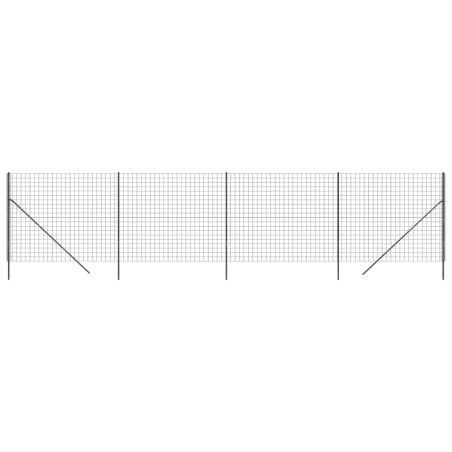 vidaXL Recinzione Metallica Antracite 1,8x10 m in Acciaio Zincato