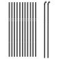 vidaXL Recinzione Metallica Antracite 1,1x25 m in Acciaio Zincato vidaXL Recinzione Metallica Antracite 1,1x25 m in Acciaio Zincato