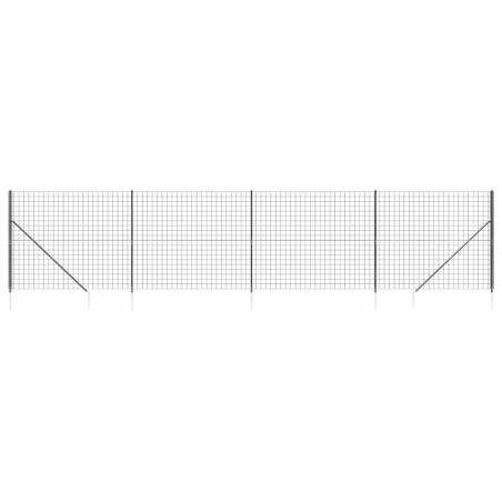vidaXL Recinzione Metallica con Picchetti Ancoraggio Antracite 1,4x10m