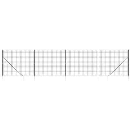 vidaXL Recinzione Metallica con Picchetti Ancoraggio Antracite 1,6x10m