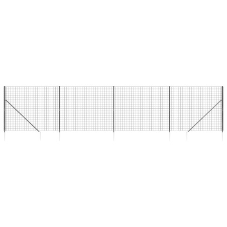 vidaXL Recinzione Metallica con Picchetti Ancoraggio Antracite 2,2x10m