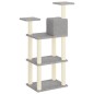vidaXL Albero per Gatti con Tiragraffi in Sisal Grigio Chiaro 119 cm vidaXL Albero per Gatti con Tiragraffi in Sisal Grigio Chiaro 119 cm