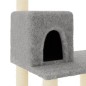 vidaXL Albero per Gatti con Tiragraffi in Sisal Grigio Chiaro 119 cm vidaXL Albero per Gatti con Tiragraffi in Sisal Grigio Chiaro 119 cm
