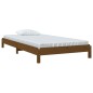 vidaXL Letto Impilabile Miele 75x190 cm in Legno Massello di Pino vidaXL Letto Impilabile Miele 75x190 cm in Legno Massello di Pino