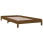 vidaXL Letto Impilabile Miele 75x190 cm in Legno Massello di Pino vidaXL Letto Impilabile Miele 75x190 cm in Legno Massello di Pino