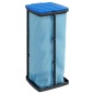 vidaXL Porta Sacchi Spazzatura 2 pz Nero e Blu 60 L in PP vidaXL Porta Sacchi Spazzatura 2 pz Nero e Blu 60 L in PP