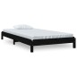 vidaXL Letto Impilabile Nero 75x190 cm in Legno Massello di Pino vidaXL Letto Impilabile Nero 75x190 cm in Legno Massello di Pino