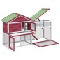 vidaXL Conigliera Rossa 185,5x60,5x109,5 cm in Legno Massello di Pino vidaXL Conigliera Rossa 185,5x60,5x109,5 cm in Legno Massello di Pino