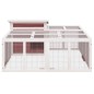 vidaXL Conigliera Moka 144x123x67,5 cm in Legno Massello di Pino vidaXL Conigliera Moka 144x123x67,5 cm in Legno Massello di Pino