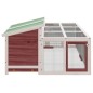 vidaXL Conigliera Moka 144x123x67,5 cm in Legno Massello di Pino vidaXL Conigliera Moka 144x123x67,5 cm in Legno Massello di Pino