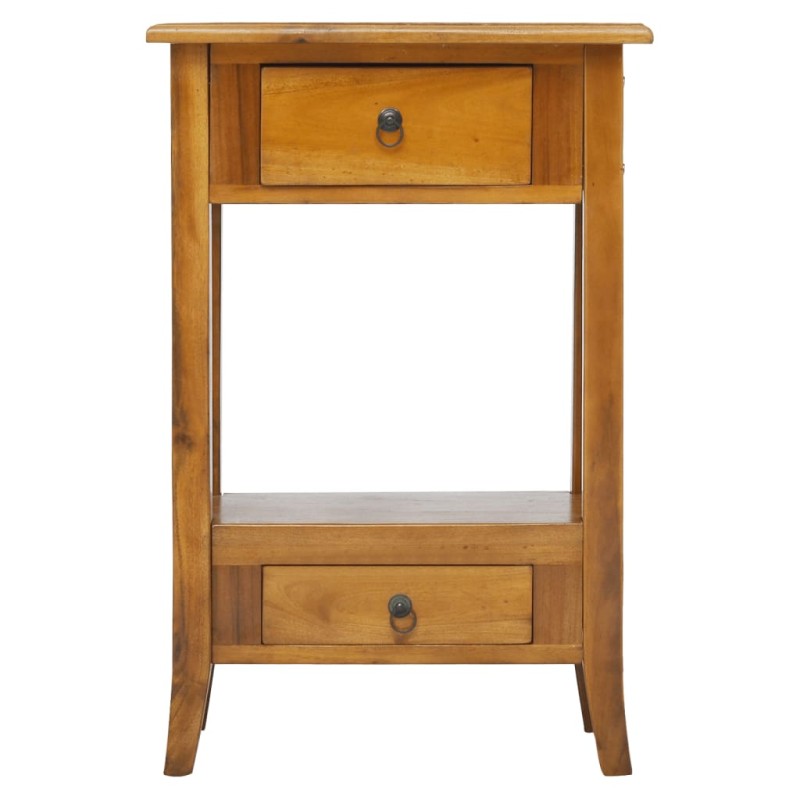 vidaXL Tavolino Consolle con Cassetti 50x30x75cm Legno Massello Mogano vidaXL Tavolino Consolle con Cassetti 50x30x75cm Legno Massello Mogano