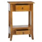 vidaXL Tavolino Consolle con Cassetti 50x30x75cm Legno Massello Mogano vidaXL Tavolino Consolle con Cassetti 50x30x75cm Legno Massello Mogano