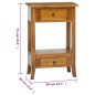 vidaXL Tavolino Consolle con Cassetti 50x30x75cm Legno Massello Mogano vidaXL Tavolino Consolle con Cassetti 50x30x75cm Legno Massello Mogano