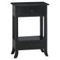 vidaXL Tavolo Consolle Cassetti Nero 50x30x75cm Legno Massello Mogano vidaXL Tavolo Consolle Cassetti Nero 50x30x75cm Legno Massello Mogano