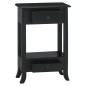 vidaXL Tavolo Consolle Cassetti Nero 50x30x75cm Legno Massello Mogano vidaXL Tavolo Consolle Cassetti Nero 50x30x75cm Legno Massello Mogano