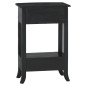 vidaXL Tavolo Consolle Cassetti Nero 50x30x75cm Legno Massello Mogano vidaXL Tavolo Consolle Cassetti Nero 50x30x75cm Legno Massello Mogano