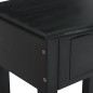 vidaXL Tavolo Consolle Cassetti Nero 50x30x75cm Legno Massello Mogano vidaXL Tavolo Consolle Cassetti Nero 50x30x75cm Legno Massello Mogano