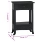 vidaXL Tavolo Consolle Cassetti Nero 50x30x75cm Legno Massello Mogano vidaXL Tavolo Consolle Cassetti Nero 50x30x75cm Legno Massello Mogano