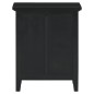 vidaXL Comodino Nero 60x30x75 cm in Legno Massello di Mogano vidaXL Comodino Nero 60x30x75 cm in Legno Massello di Mogano