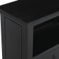 vidaXL Comodino Nero 60x30x75 cm in Legno Massello di Mogano vidaXL Comodino Nero 60x30x75 cm in Legno Massello di Mogano