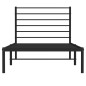 vidaXL Giroletto con Testiera in Metallo Nero 90x190 cm vidaXL Giroletto con Testiera in Metallo Nero 90x190 cm