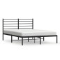 vidaXL Giroletto con Testiera in Metallo Nero 135x190 cm vidaXL Giroletto con Testiera in Metallo Nero 135x190 cm