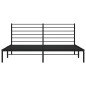 vidaXL Giroletto con Testiera in Metallo Nero 193x203 cm vidaXL Giroletto con Testiera in Metallo Nero 193x203 cm