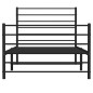 vidaXL Giroletto con Testiera e Pediera Metallo Nero 75x190 cm vidaXL Giroletto con Testiera e Pediera Metallo Nero 75x190 cm