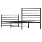 vidaXL Giroletto con Testiera e Pediera Metallo Nero 75x190 cm vidaXL Giroletto con Testiera e Pediera Metallo Nero 75x190 cm