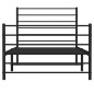 vidaXL Giroletto con Testiera e Pediera Metallo Nero 90x190 cm vidaXL Giroletto con Testiera e Pediera Metallo Nero 90x190 cm