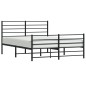 vidaXL Giroletto con Testiera e Pediera Metallo Nero 120x190 cm vidaXL Giroletto con Testiera e Pediera Metallo Nero 120x190 cm
